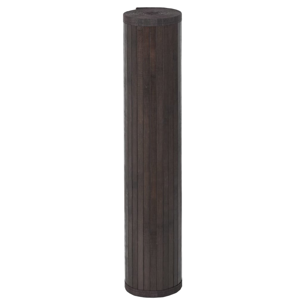 VidaXL Teppich gerade 100x1000 cm Bambus dunkelbraun