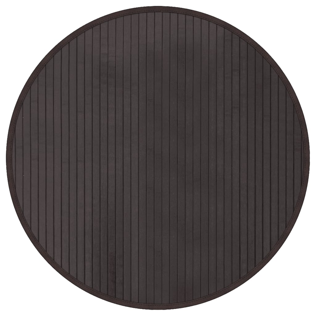 Vidaxl vloerkleed rond 60 cm bamboe donkerbruin