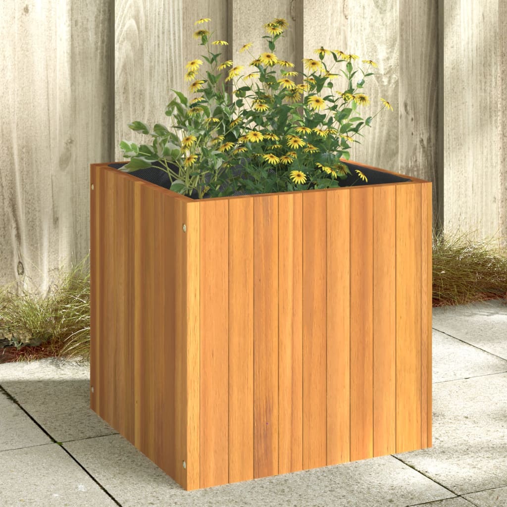 VIDAXL -Planungsbox 45x45x45 cm Massives Akazienholz