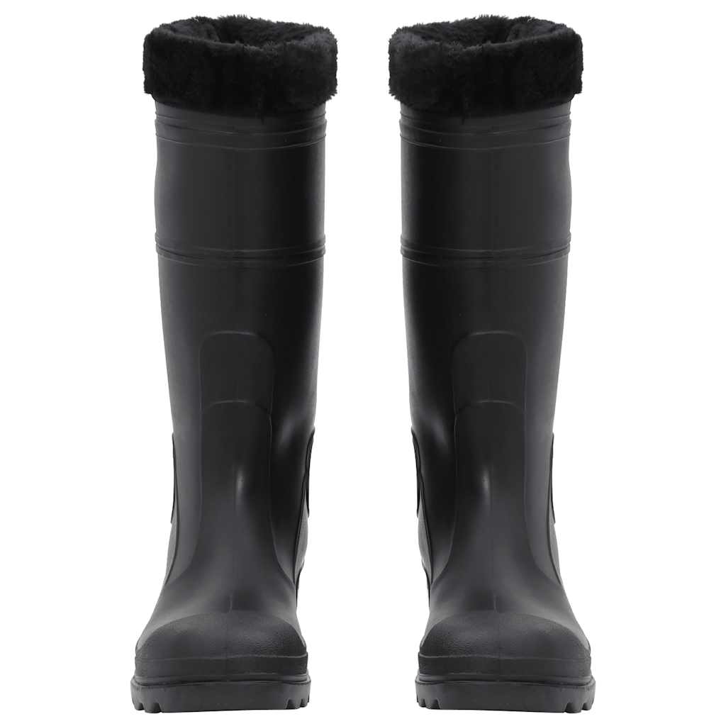 Vidaxl regenlaarzen met verwijderbare sokken maat 43 pvc zwart