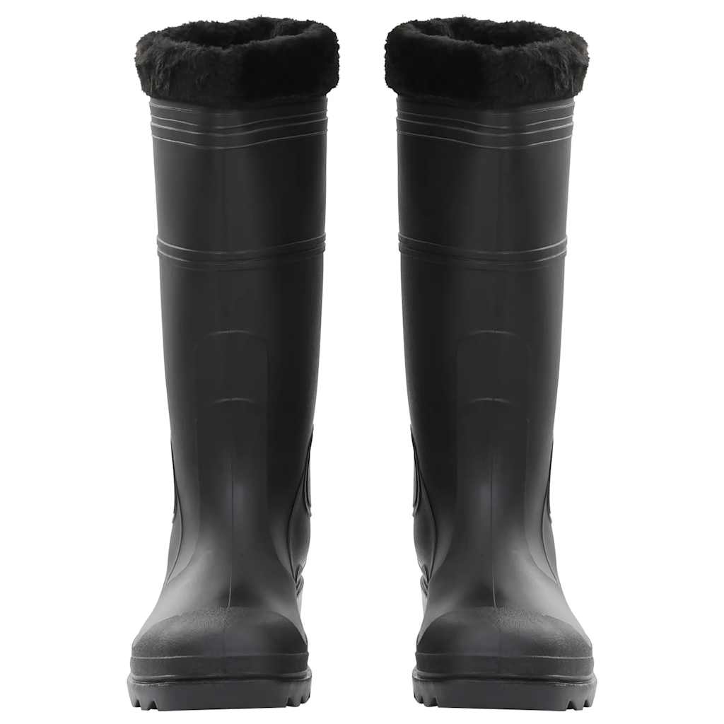 Vidaxl regenlaarzen met verwijderbare sokken maat 45 pvc zwart