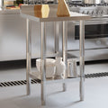 Vidaxl keukenwerktafel met spatscherm 55x55x93 cm roestvrij staal