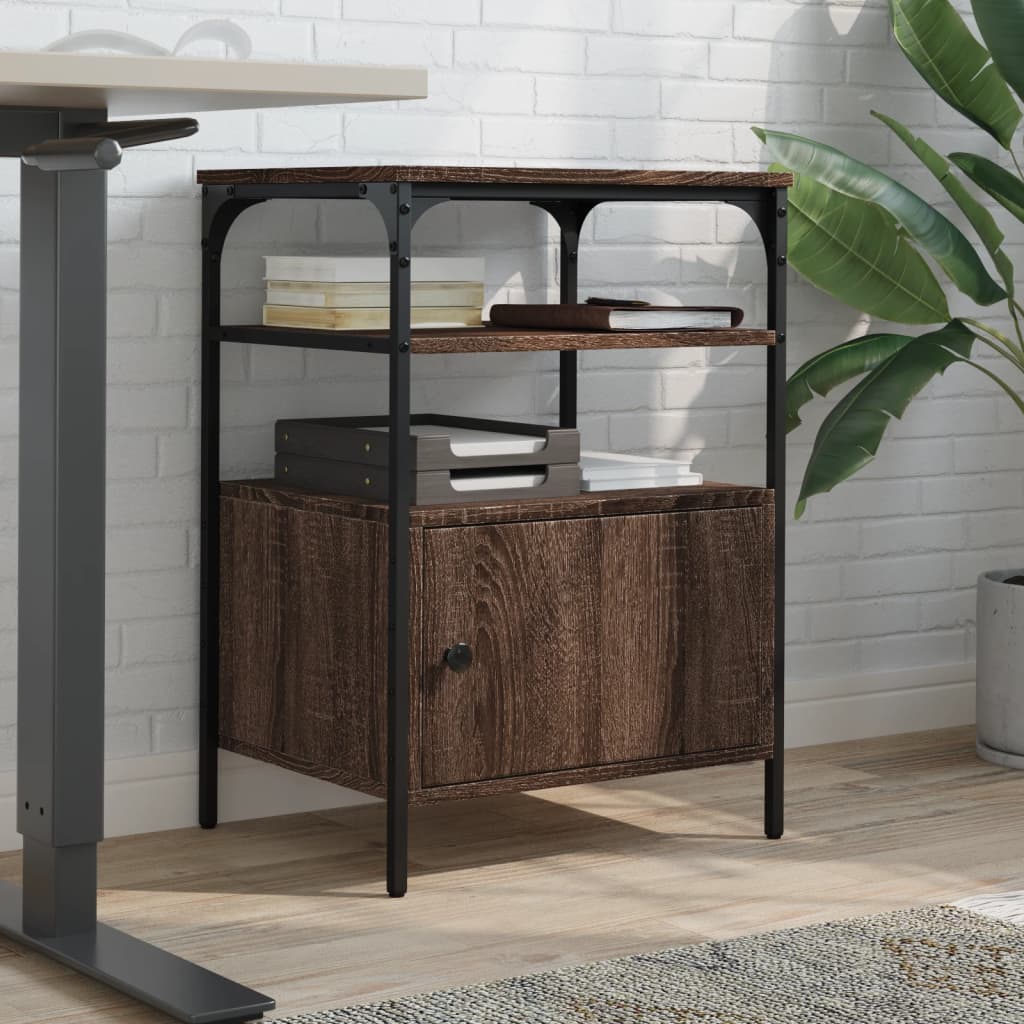 VIDAXL-Druckerbox 3-lagig 50 x 40 x 76 cm saubere Holzbraune-Eiche
