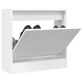 Vidaxl schoenenkast 60x21x57 cm bewerkt hout wit
