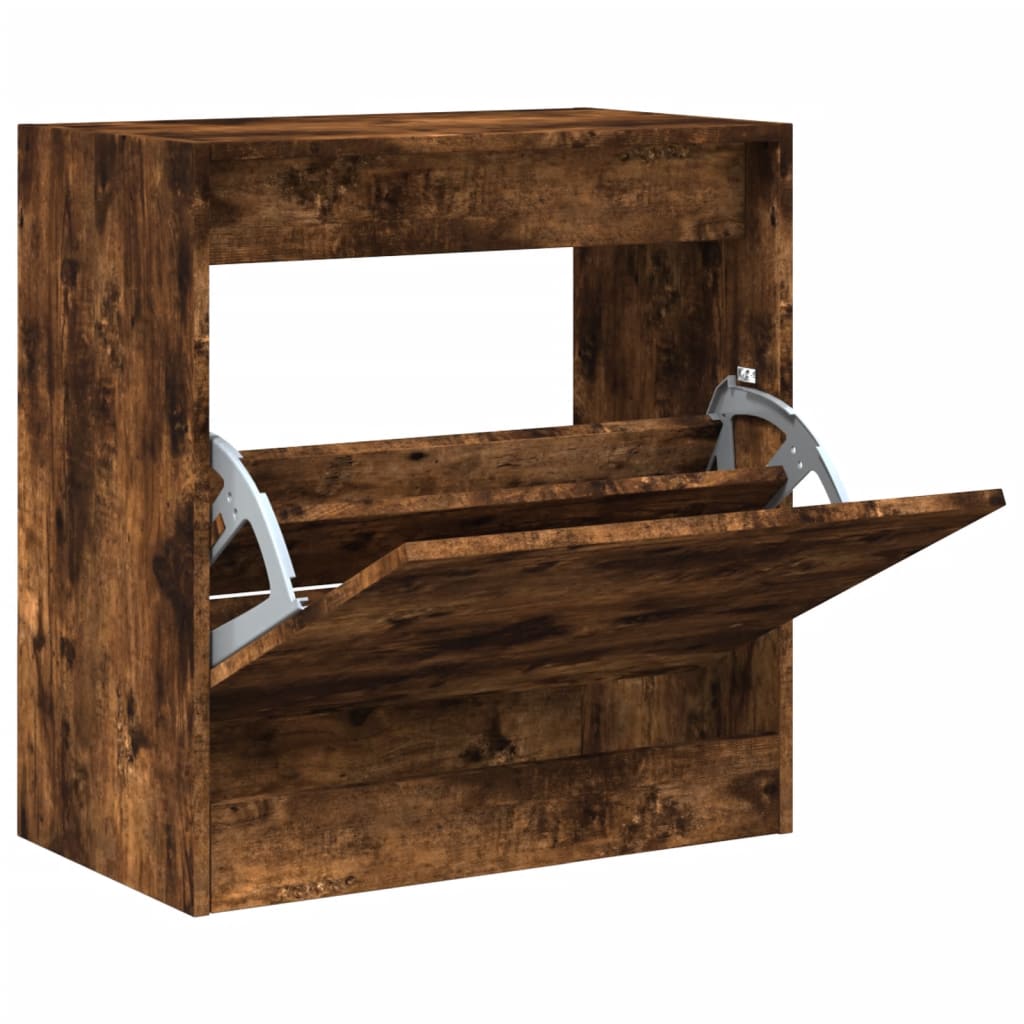 Vidaxl Schuhschrank 60x34x63,5 cm richtig Holzgeräuchchen -Eiche gefärbt