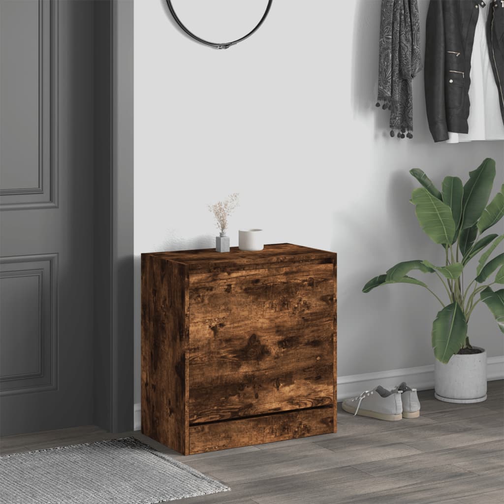 Vidaxl Schuhschrank 60x34x63,5 cm richtig Holzgeräuchchen -Eiche gefärbt