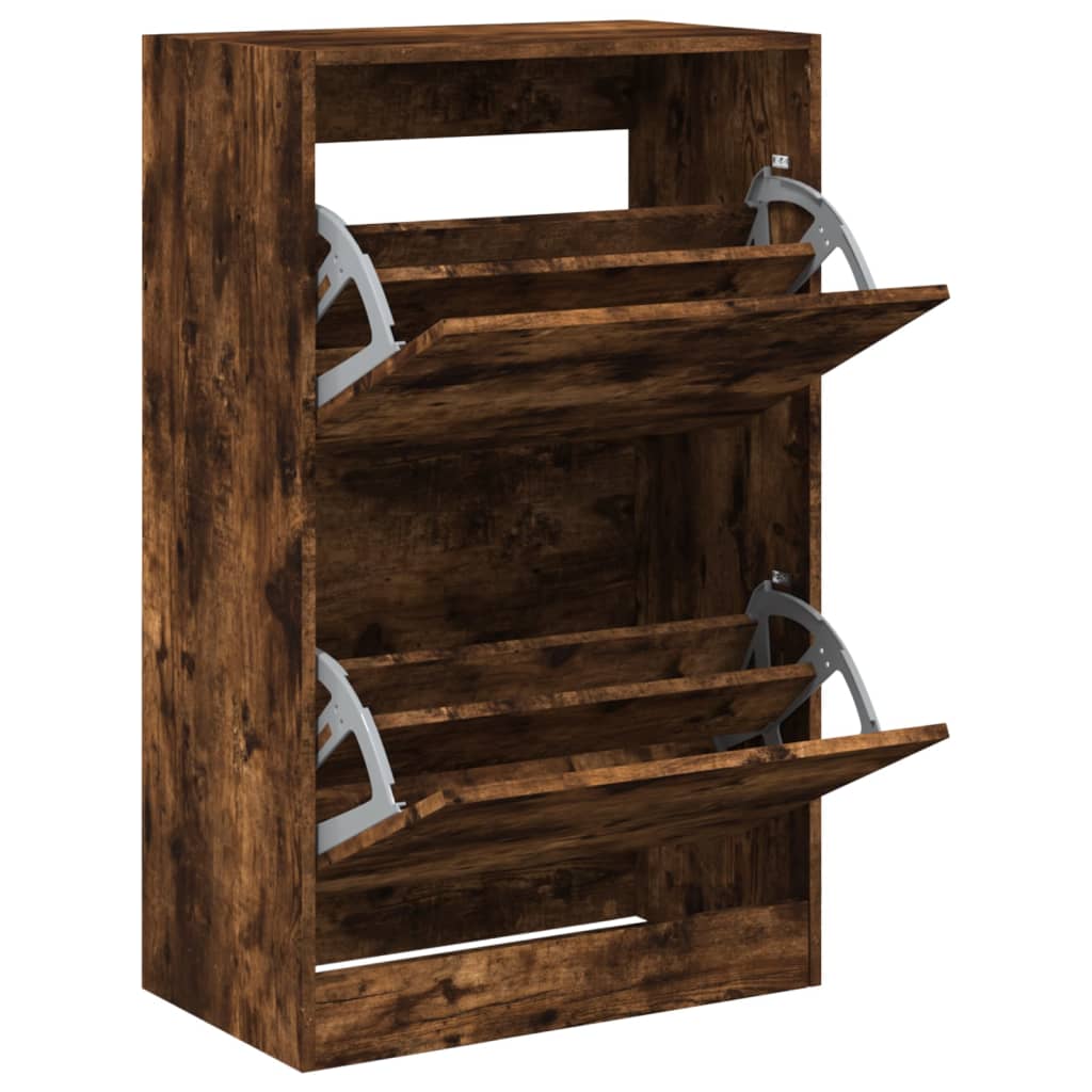 Vidaxl Schuhschrank 60x34x96,5 cm richtig Holzgeräuchchen -Eiche gefärbt