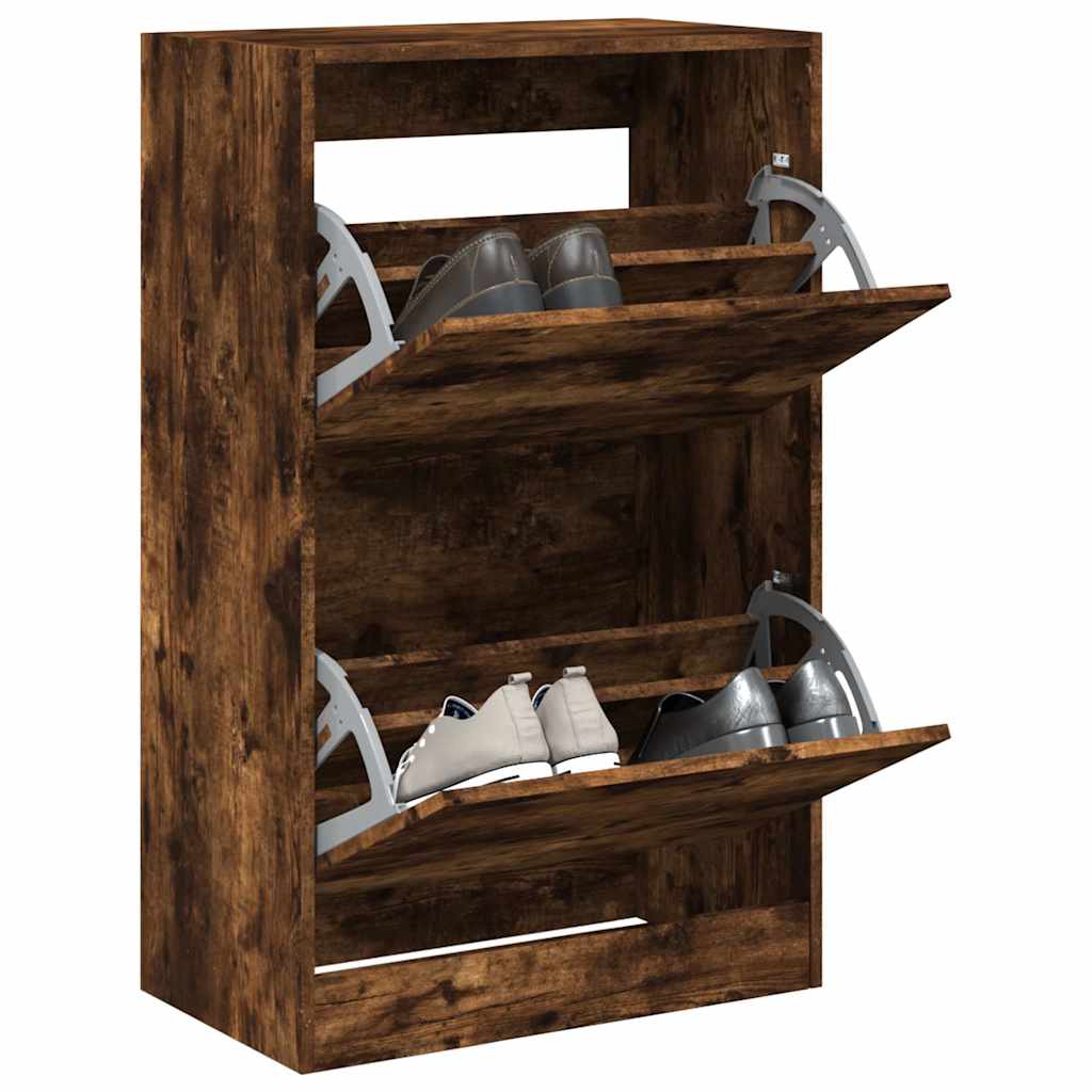 Vidaxl Schuhschrank 60x34x96,5 cm richtig Holzgeräuchchen -Eiche gefärbt