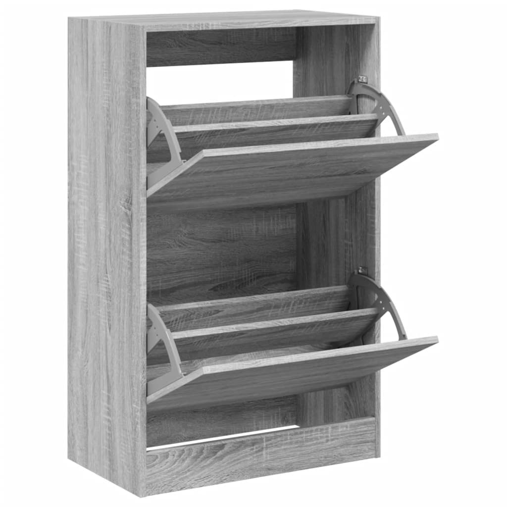 Vidaxx Schuhschrank 60x34x96,5 cm sauber geschnittenes Holzgrau Sonoma Eiche Farbe
