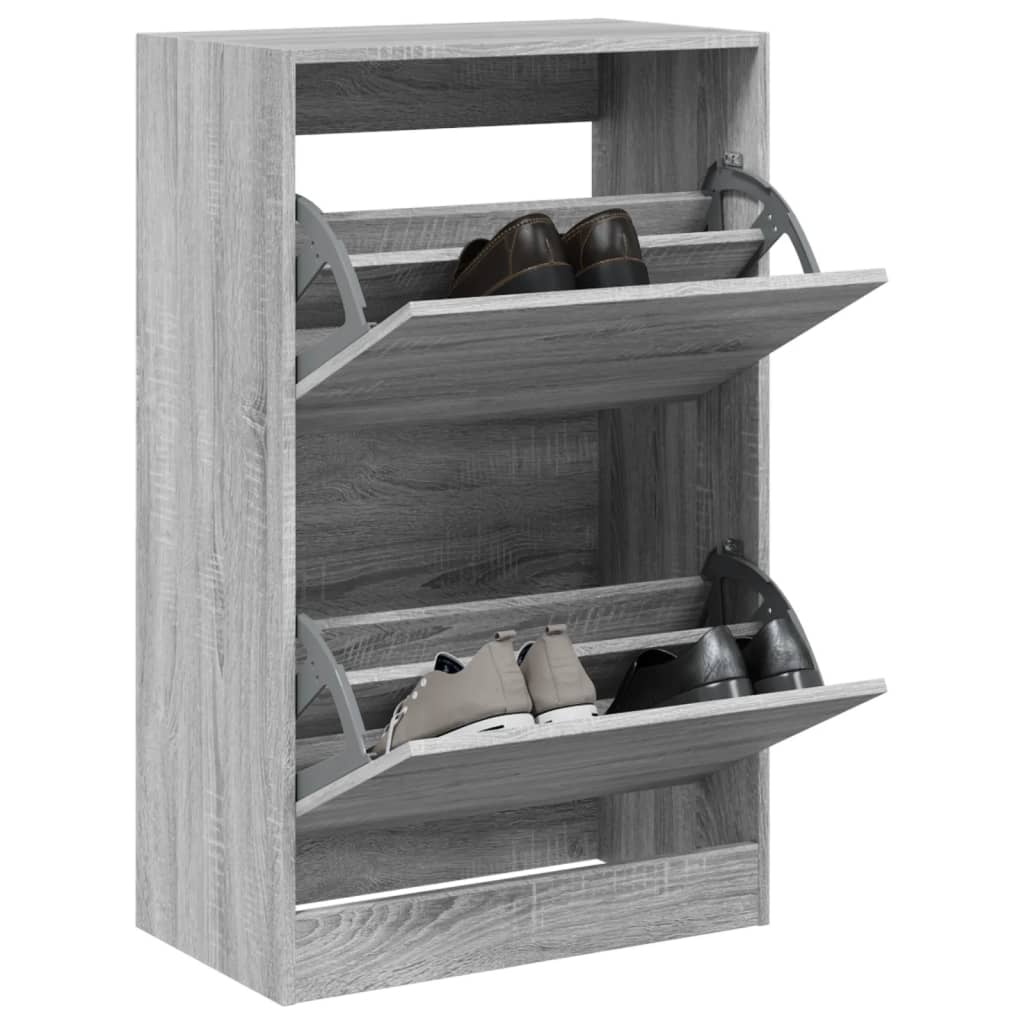 Vidaxx Schuhschrank 60x34x96,5 cm sauber geschnittenes Holzgrau Sonoma Eiche Farbe