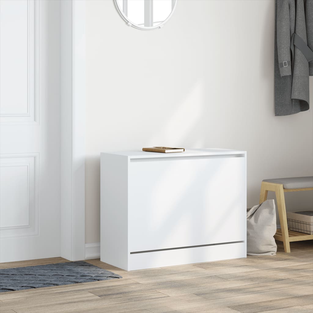 VIDAXL -Schuhschrank 80x34x63 cm ordentliches Holz weiß