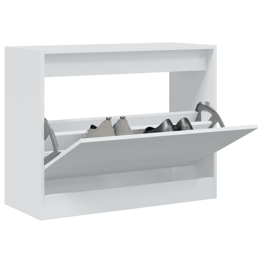 VIDAXL -Schuhschrank 80x34x63 cm ordentliches Holz weiß