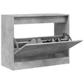 Vidaxl schoenenkast 80x34x63 cm bewerkt hout betongrijs
