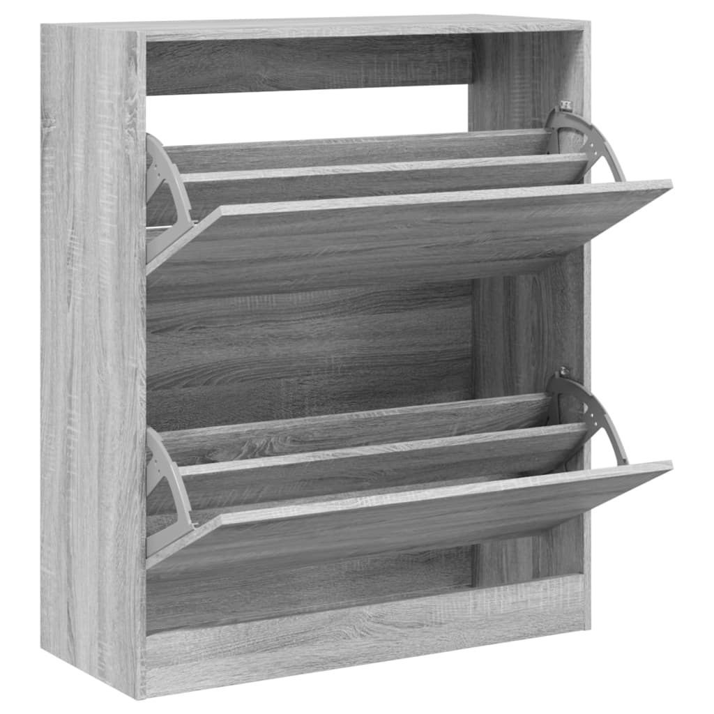 Vidaxx Schuhschrank 80x34x96,5 cm Schnitt Holzgrau Sonoma Eiche Farbe