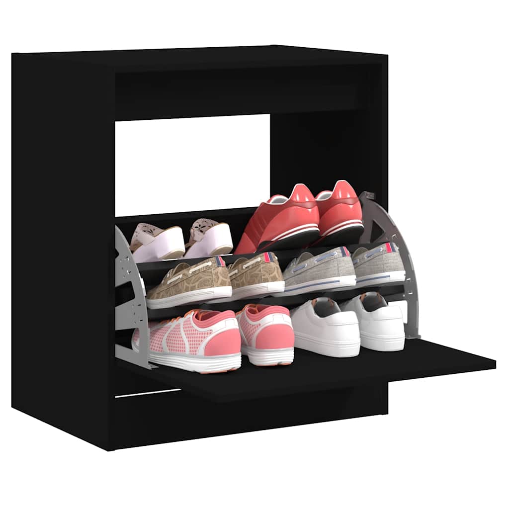 Vidaxx Schuhschrank 60x42x69 cm eigentiertes Holzschwarz