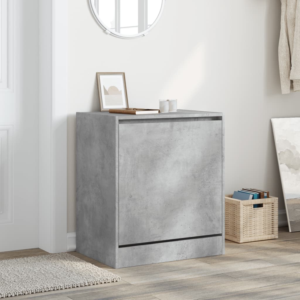 VIDAXL -Schuhschrank 60x42x69 cm verarbeiteter Holzbeton-Schiebe