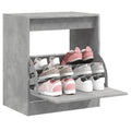 VIDAXL -Schuhschrank 60x42x69 cm verarbeiteter Holzbeton-Schiebe