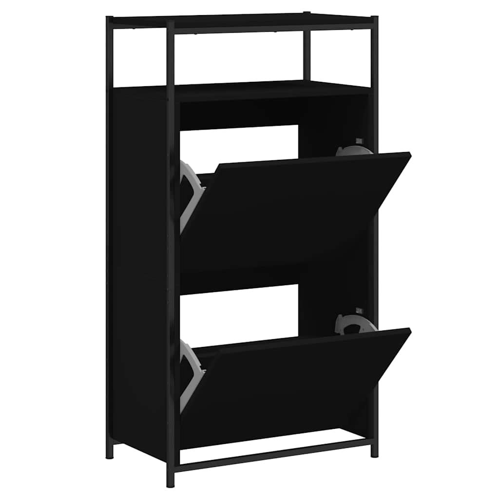 Vidaxx Schuhschrank 60x34x112 cm eigentiertes Holzschwarz