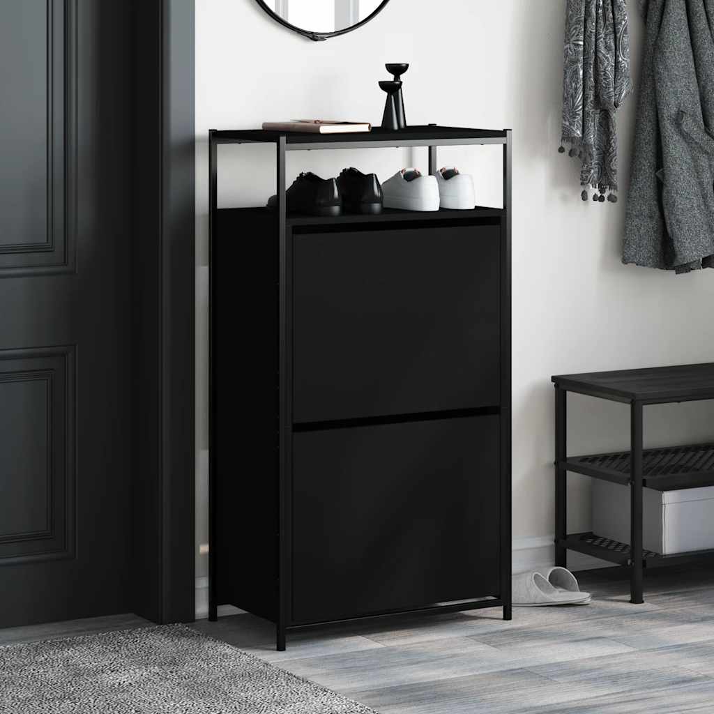 Vidaxx Schuhschrank 60x34x112 cm eigentiertes Holzschwarz