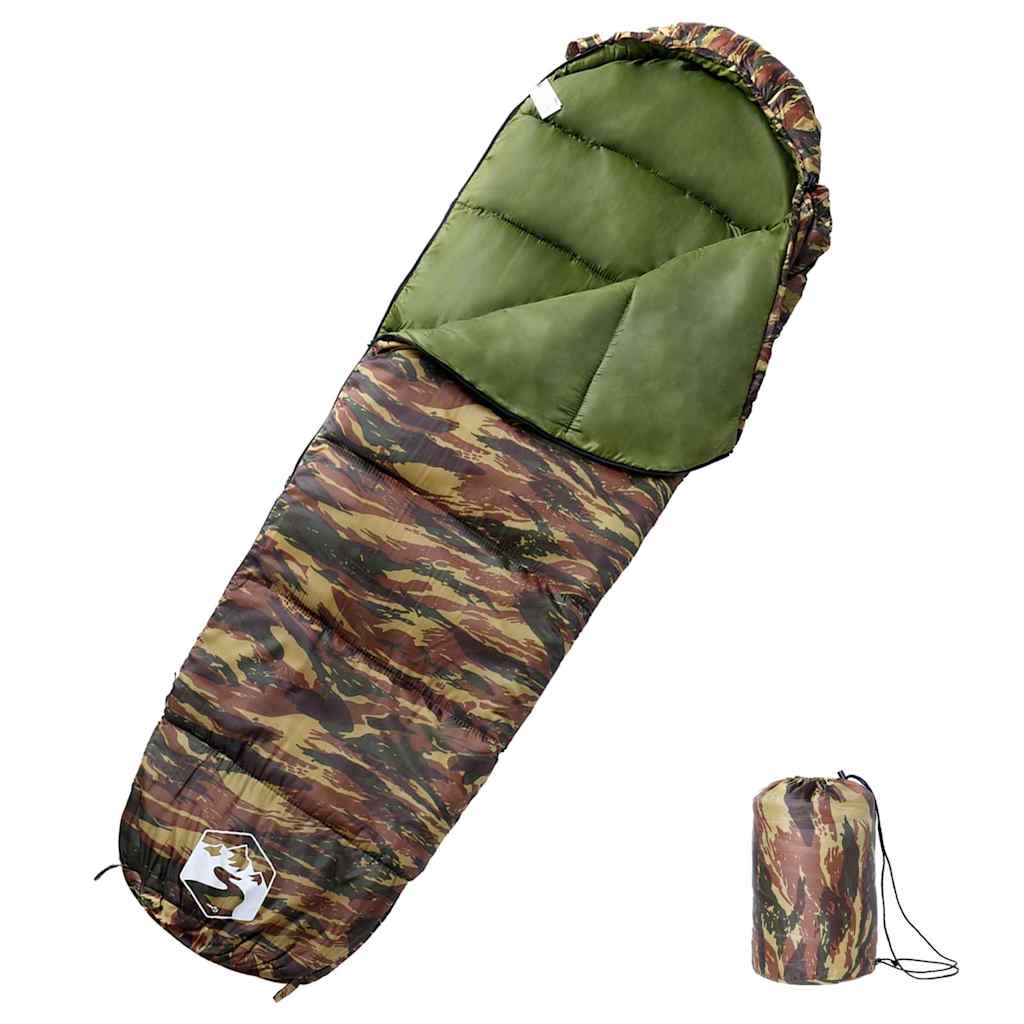 VidaXL Mumienschlafsack für Erwachsene, Camping, 3 Jahreszeiten