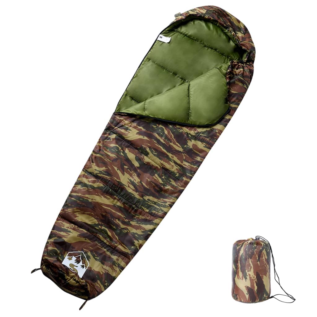 VidaXL Mumienschlafsack für Erwachsene, Camping, 3 Jahreszeiten