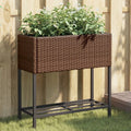 VidaXL Plannet mit Poly Rattan Brown Regal