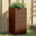 VidaXL Pflanzkübel 30x30x60 cm Polyrattan Braun