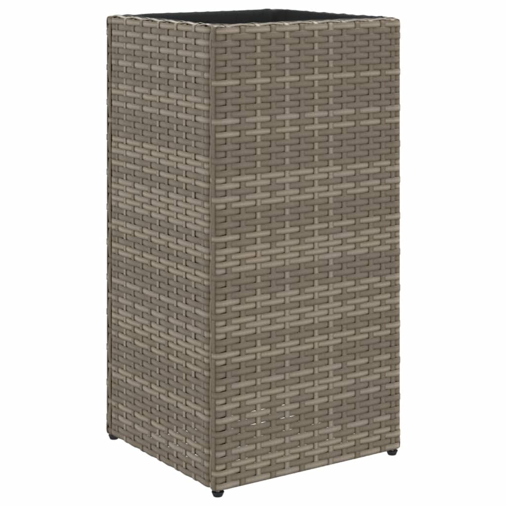 VidaXL Pflanzkübel 30x30x60 cm Polyrattan Grau