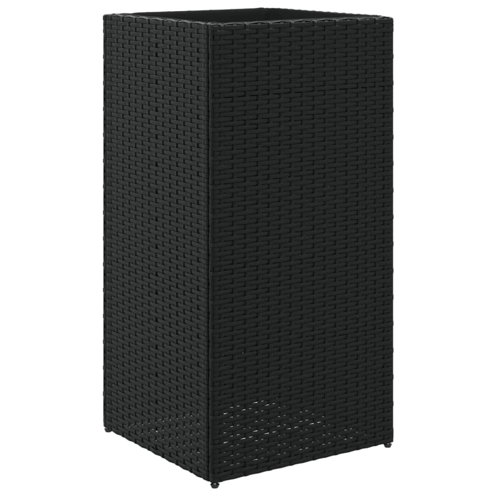 VIDAXL - Pflanzkasten 40x40x80 cm Polyrattan Schwarz