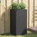 VIDAXL - Pflanzkasten 40x40x80 cm Polyrattan Schwarz