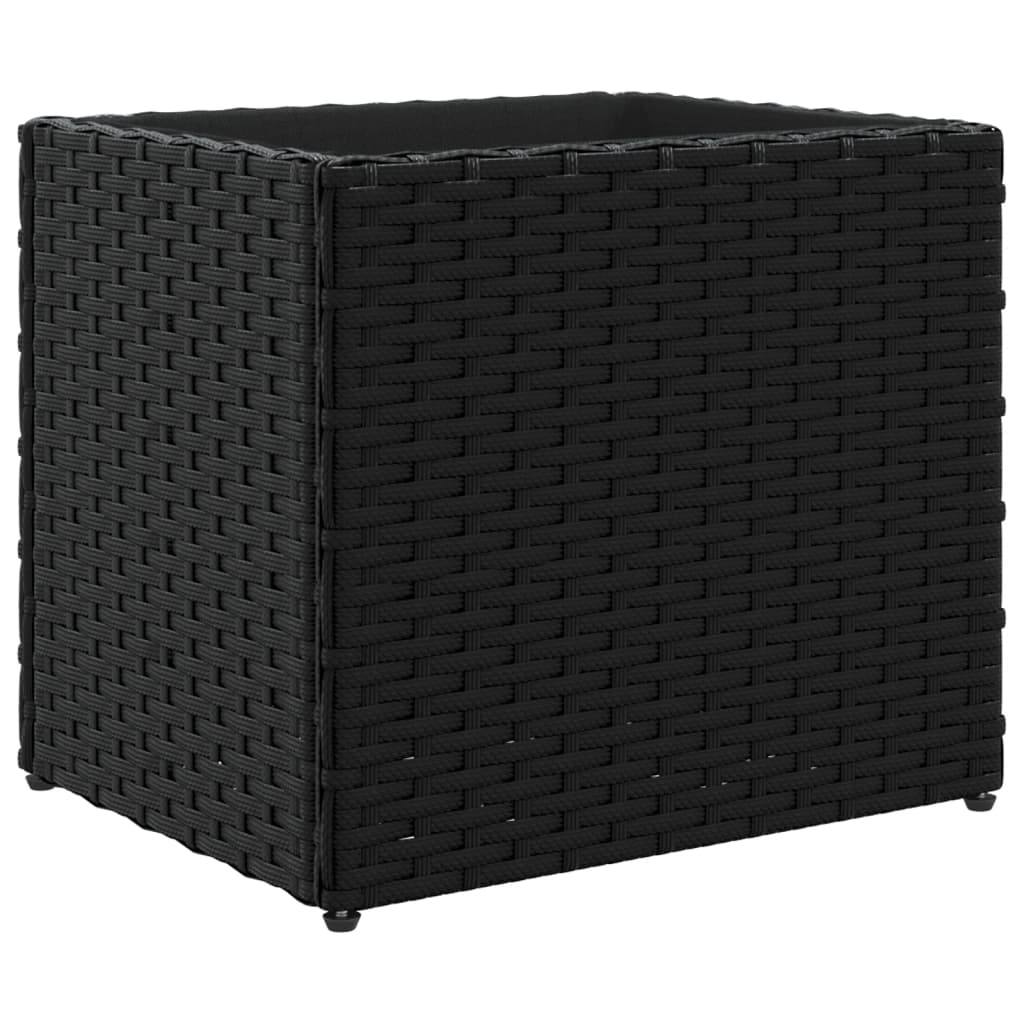 VidaXL Pflanzkübel 36x30x32 cm Polyrattan Schwarz