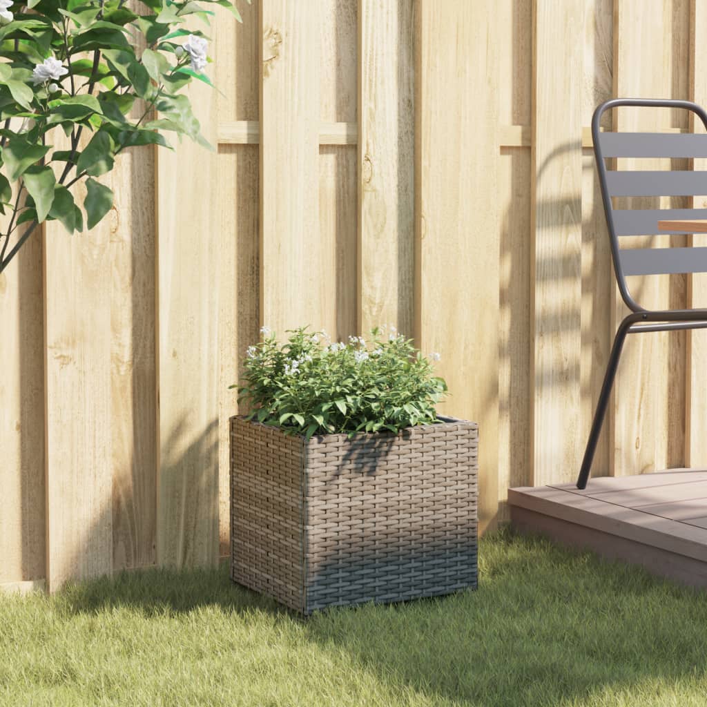 VidaXL Pflanzkübel 36x30x32 cm Polyrattan Grau