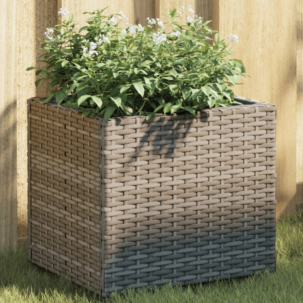 VidaXL Pflanzkübel 36x30x32 cm Polyrattan Grau