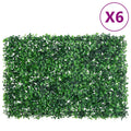 Vidaxl hek met kunstheester 6 st 40x60 cm groen