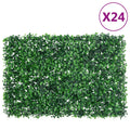 Vidaxl hek met kunstheester 24 st 40x60 cm groen
