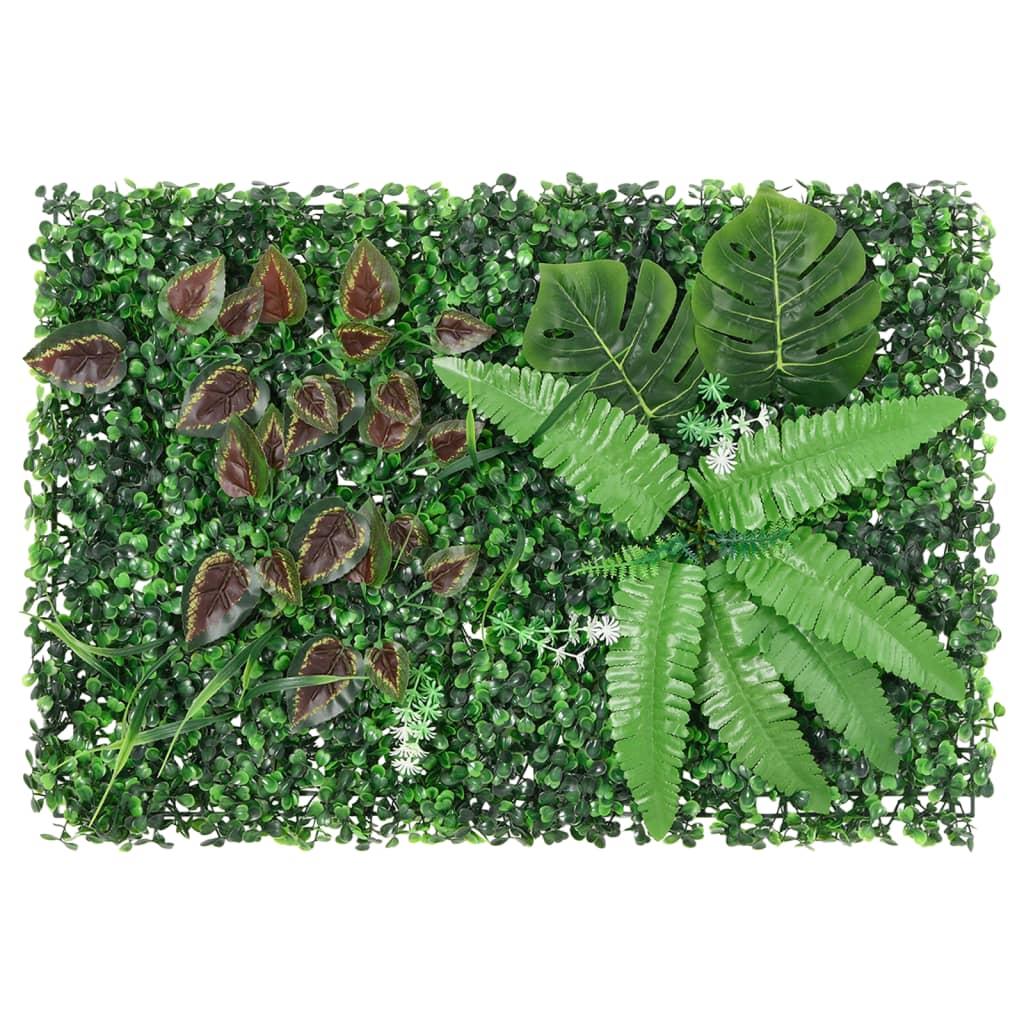 Vidaxl -Zaun mit künstlerischen Pflanzen 24 St 40x60 cm Grün