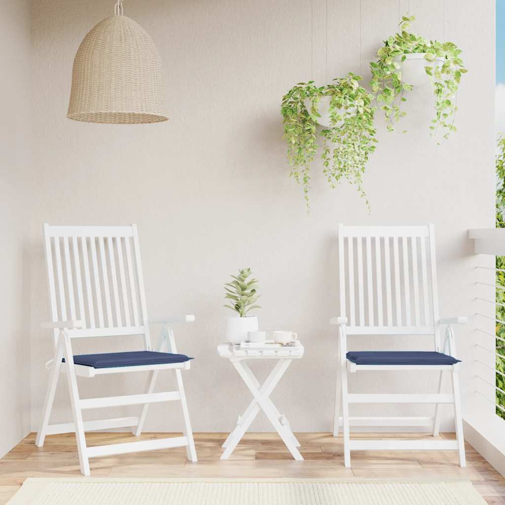 Vidaxl palletkussens 2 st 40x40x4 cm oxford stof marineblauw