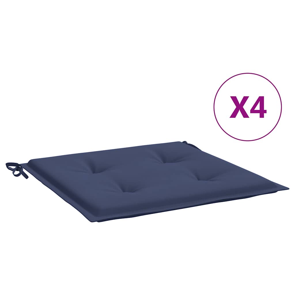 Vidaxl palletkussens 4 st 40x40x4 cm oxford stof marineblauw