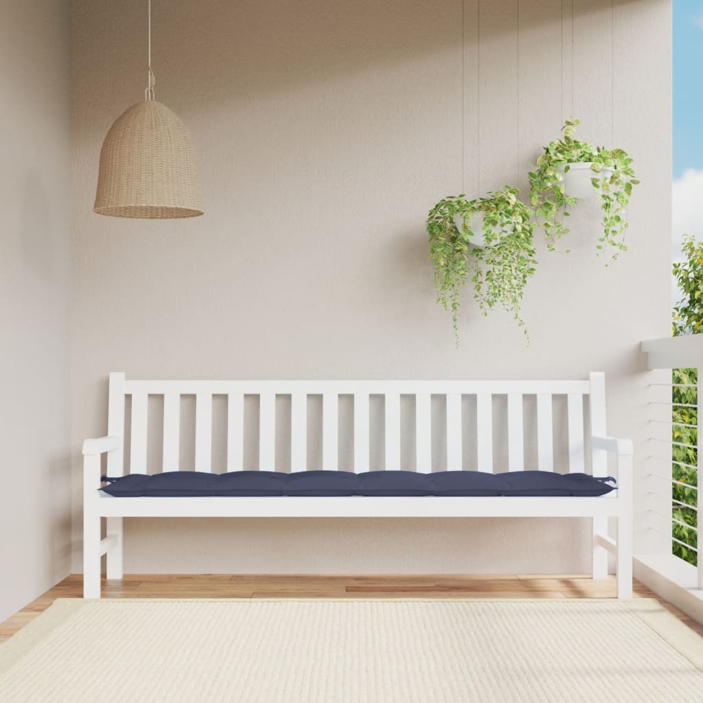 VidaXL Gartenbankkissen 200x50x7 cm Oxford-Gewebe Marineblau