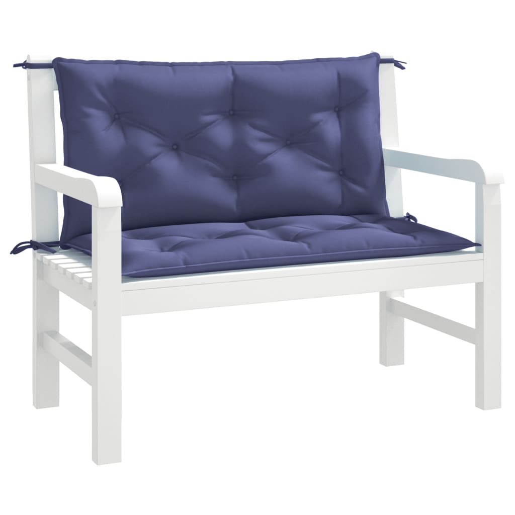 VidaXL Gartenbankkissen, 2 Stück, 100 x 50 x 7 cm, Oxford-Gewebe, Marineblau
