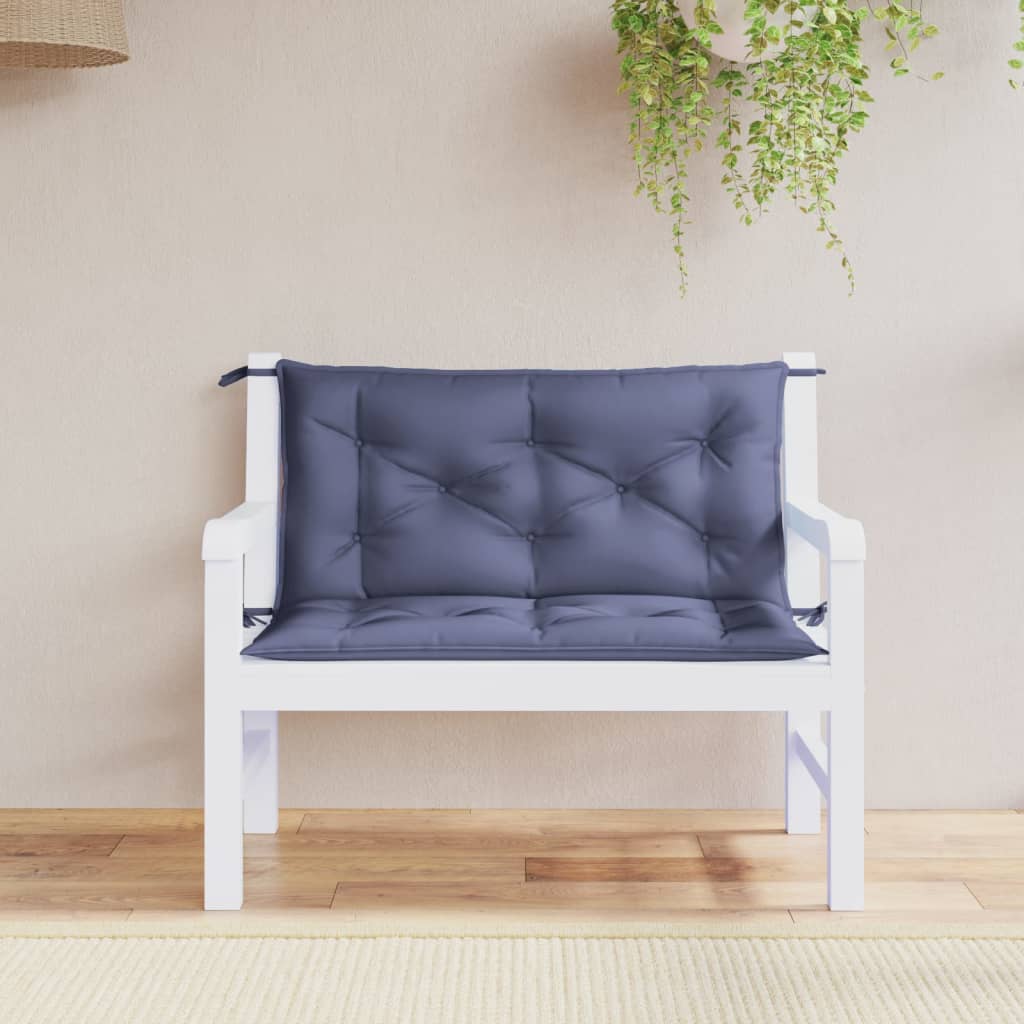 VidaXL Gartenbankkissen, 2 Stück, 100 x 50 x 7 cm, Oxford-Gewebe, Marineblau
