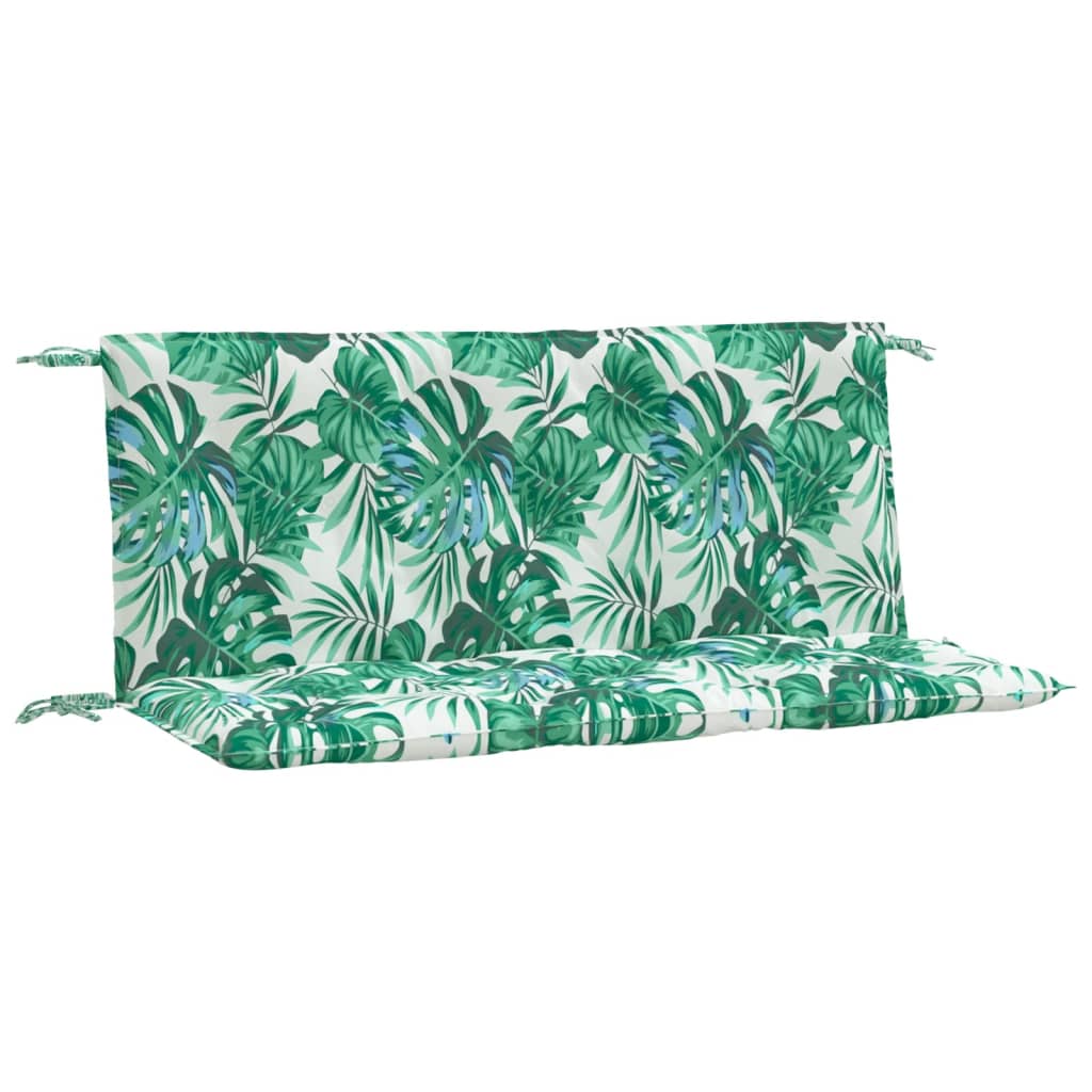 VidaXL Gartenbankkissen, 2 Stück, Blattmuster, 120 x 50 x 7 cm, Oxford-Gewebe