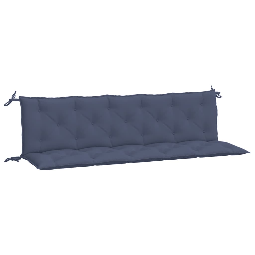 VidaXL Gartenbank Kissen 2 Stück 180x50x7 cm Oxford Stoff Marine Blau