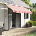 VidaXL Ersatzmarkisenstoff, gestreift, 3 x 2,5 m, rot-weiß