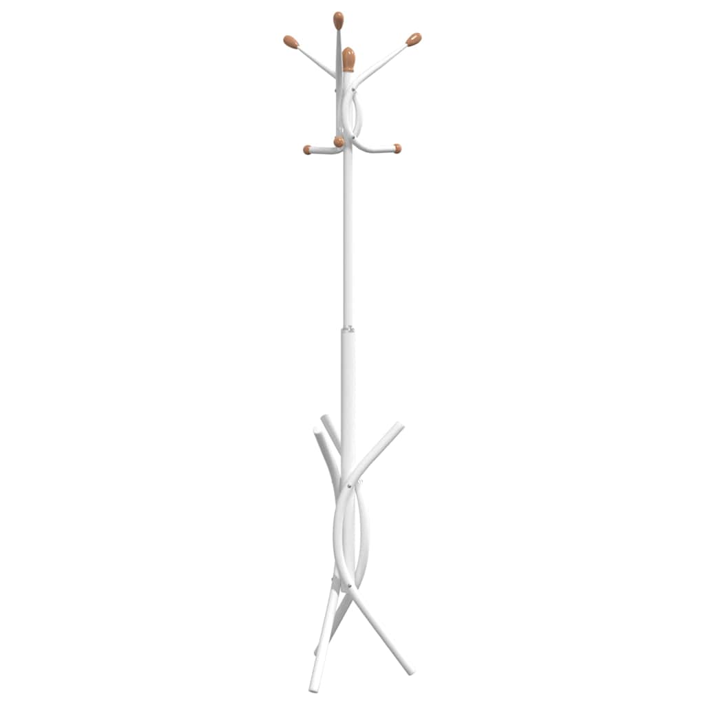 VidaXL Garderobenständer 176 cm, pulverbeschichtetes Eisen, Weiß