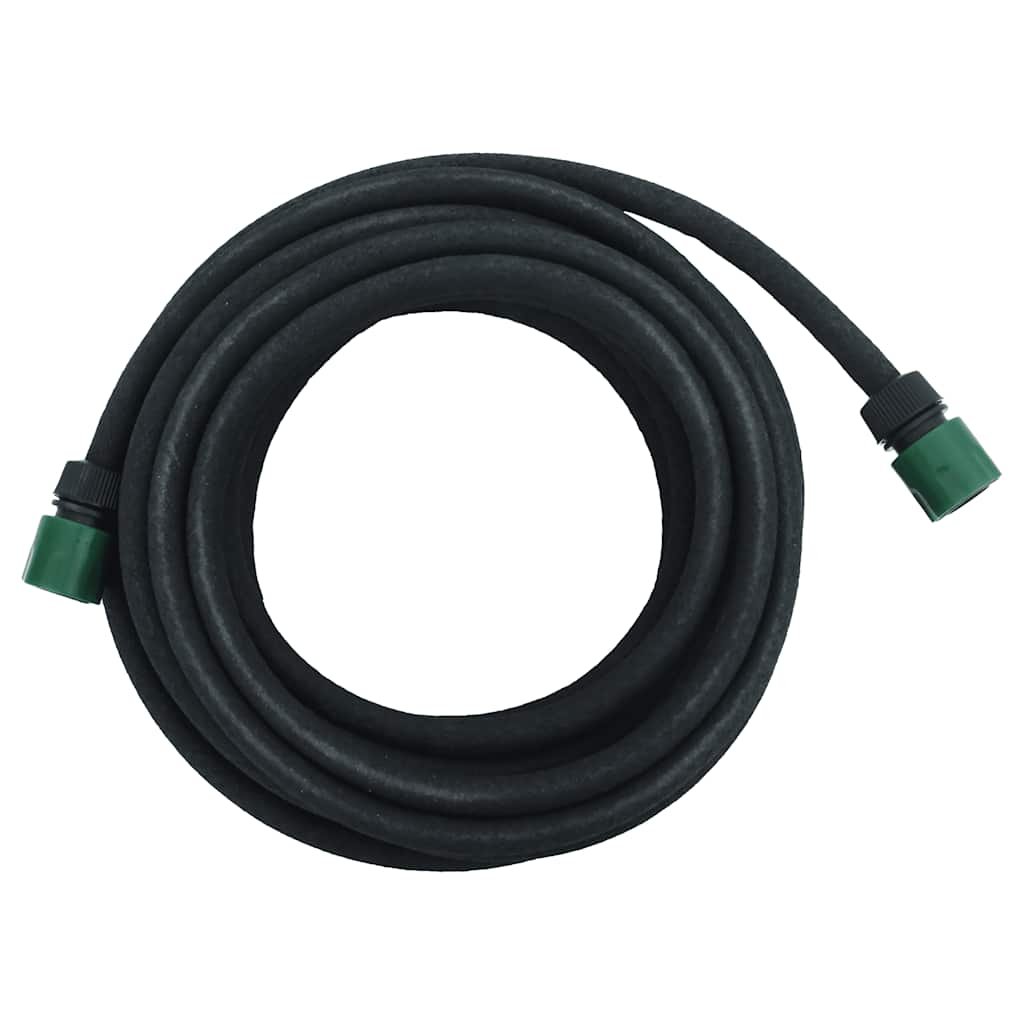 VidaXL Tropfschlauch 0,6 Zoll 10 m Gummi schwarz