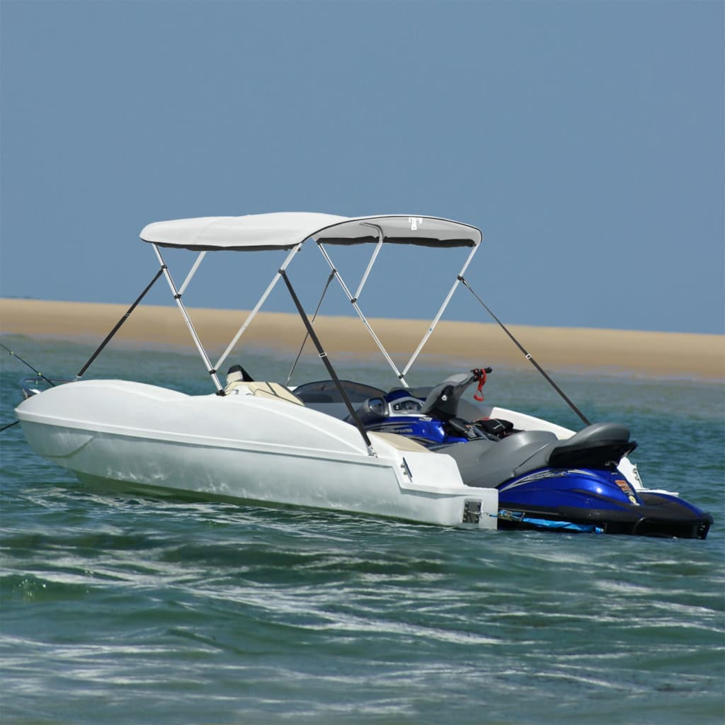 Vidaxl Biminitop mit 3 Bügeln und Netz 183 x (137–152) x 137 cm