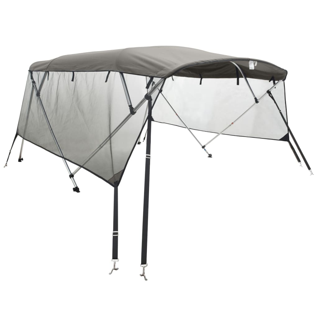 Vidaxl Biminitop 4-Bügel-Dach mit Netz 243 x (185–198) x 137 cm