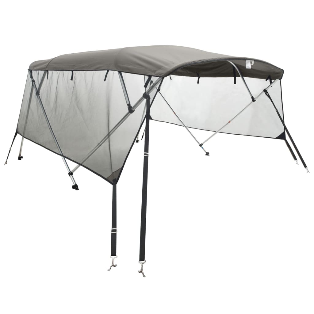 Vidaxl Biminitop 4-Bügel-Dach mit Netz 243 x (230–244) x 137 cm