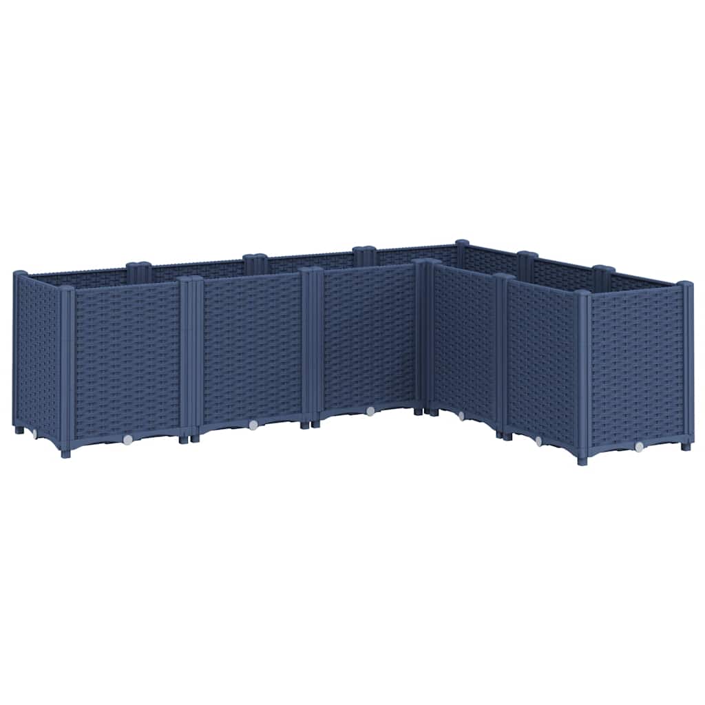 Vidaxl plantenbak 160x120x53 cm polypropeen blauwgrijs